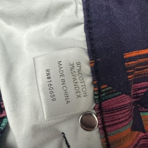 Ranch Dressn Pants Womens 10 Colorful Aztec Flare Bell Bottom Southwestern - Picture 9 of 15